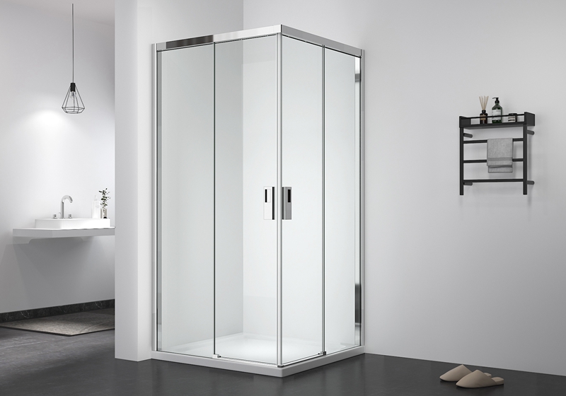 EX-807 8mm glass firkantet skyve mykt lukkende dusjkabinett